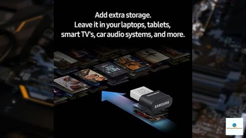 SAMSUNG FIT Plus 3.1 USB Flash Drive, 128GB, 400MB/s, Plug In and Stay, Storage Expansion