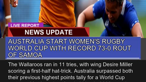 Australia Start Womens Rugby World Cup with Recor