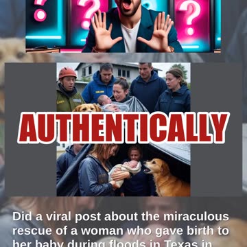 Fact Check: FAKE Post and Images Describe Woman Giving Birth During Texas Floods