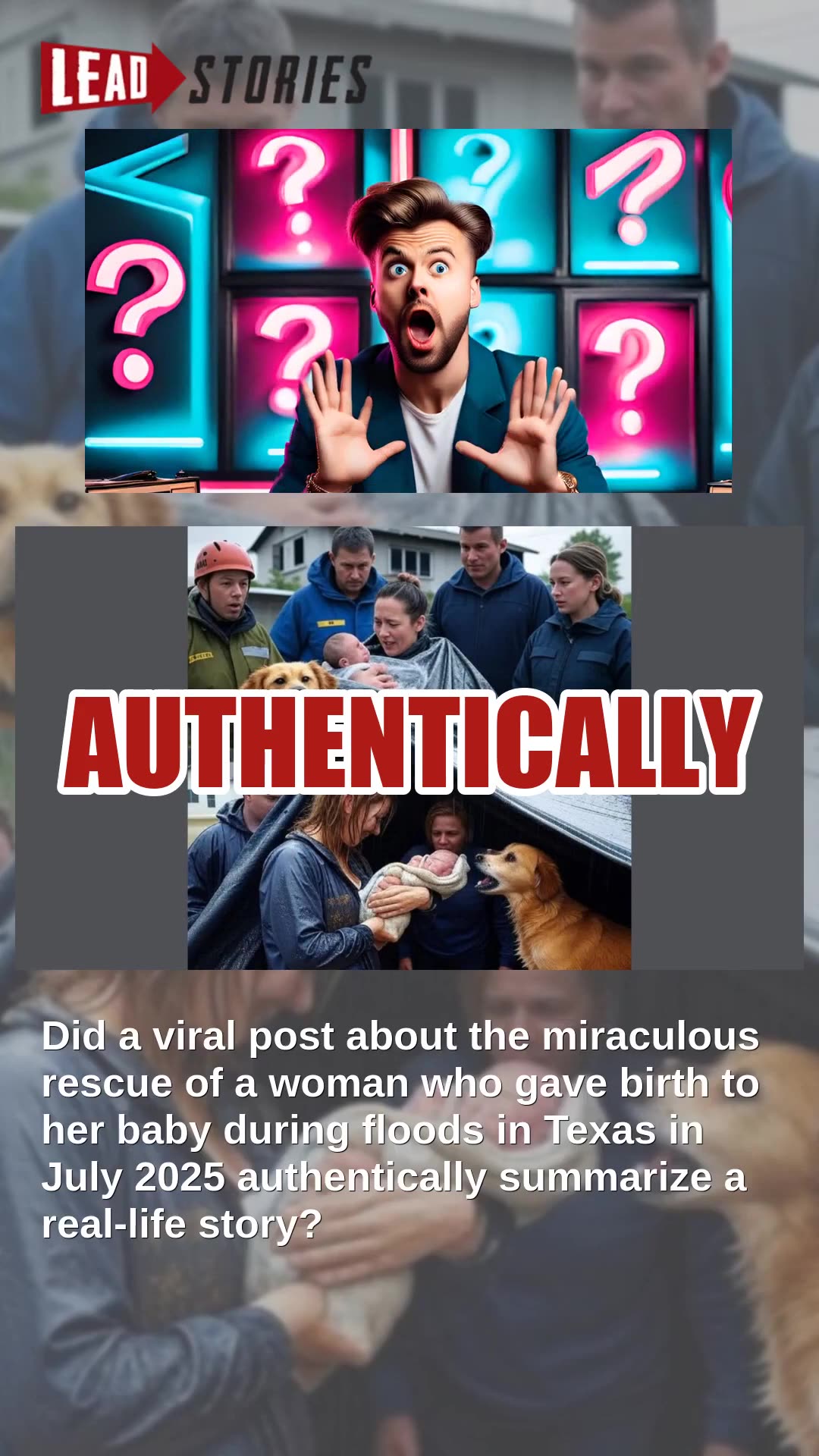 Fact Check: FAKE Post and Images Describe Woman Giving Birth During Texas Floods