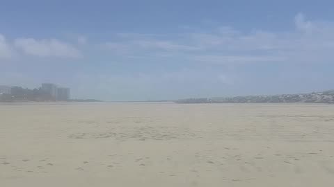 Beautiful view of beach, the sun was hot, so the image got little blurry [Nature & Animals]