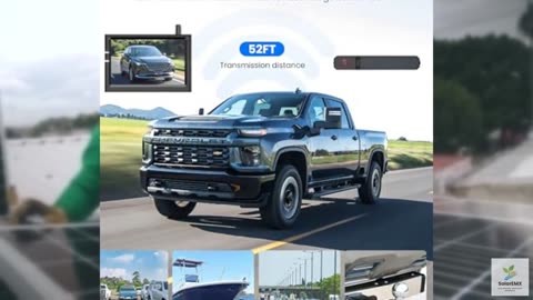 AUTO-VOX Solar Wireless Backup Camera:5" HD 1080P Monitor,3 Mins DIY Installatio