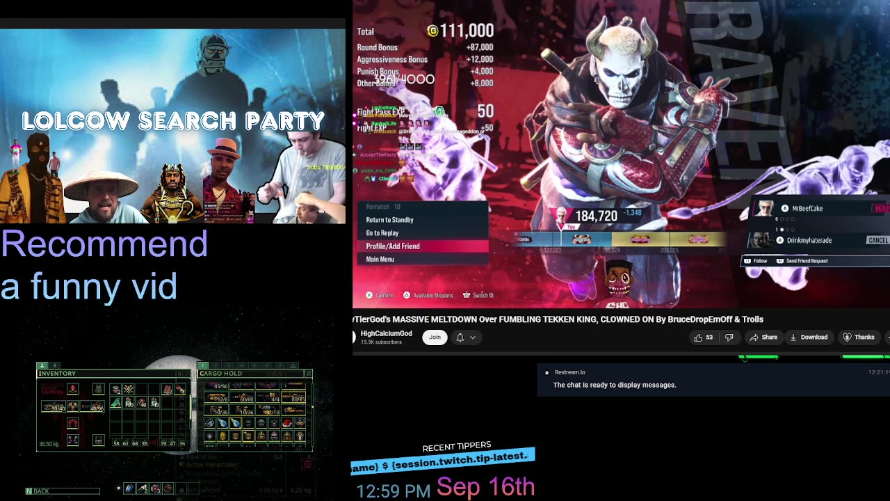 Watching whatever until I'm bored || Recommend a funny vid || September 16th