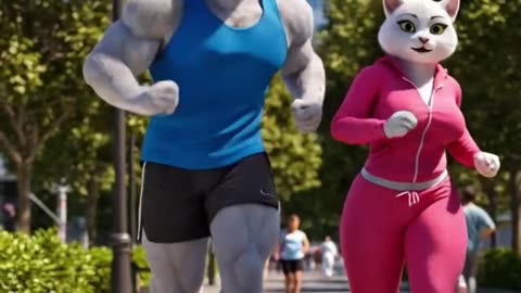 Fat Cat and Skinny Cat story 😍