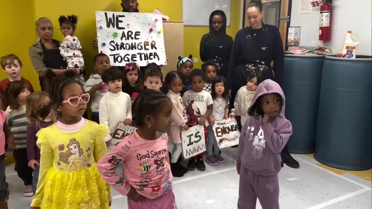 Children in a Public Pre-school in New York Protest ICE