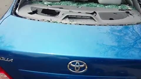 Car Totaled During Colorado Hail Storm