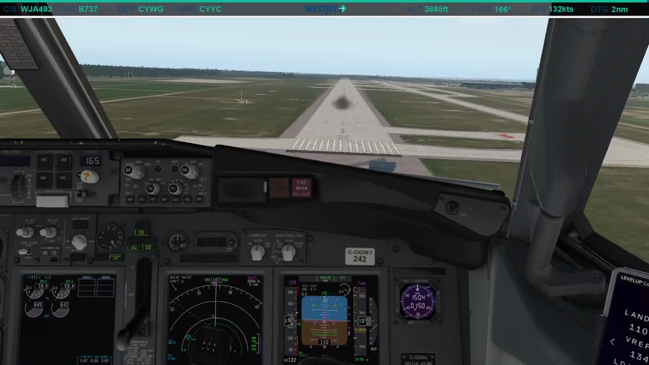 Landing in Calgary (CYYC)