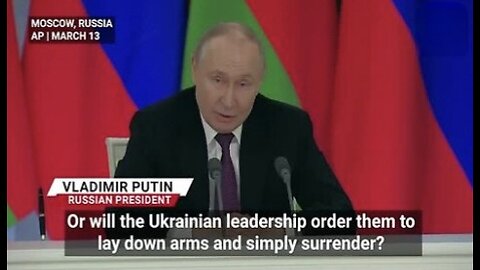 Yeah stop training, stop recruiting, stop arming!! We can do that ~ Putin.