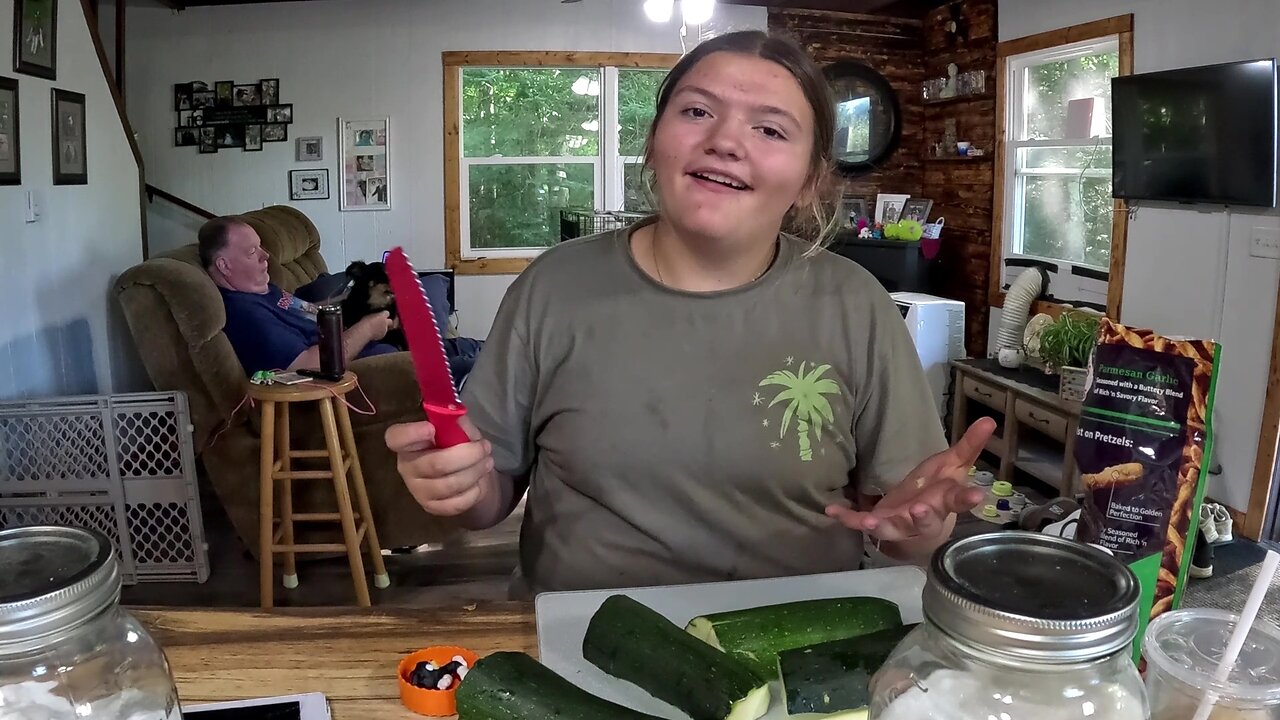 Aubree's Adventure Into Making Zucchini Bread. Pt1