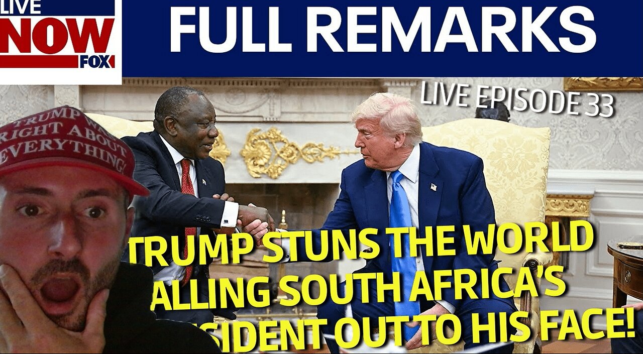 TRUMP CALLS OUT SOUTH AFRICA'S PRESIDENT FOR ALLOWING GENOCIDE! (LIVE EPISODE 33).