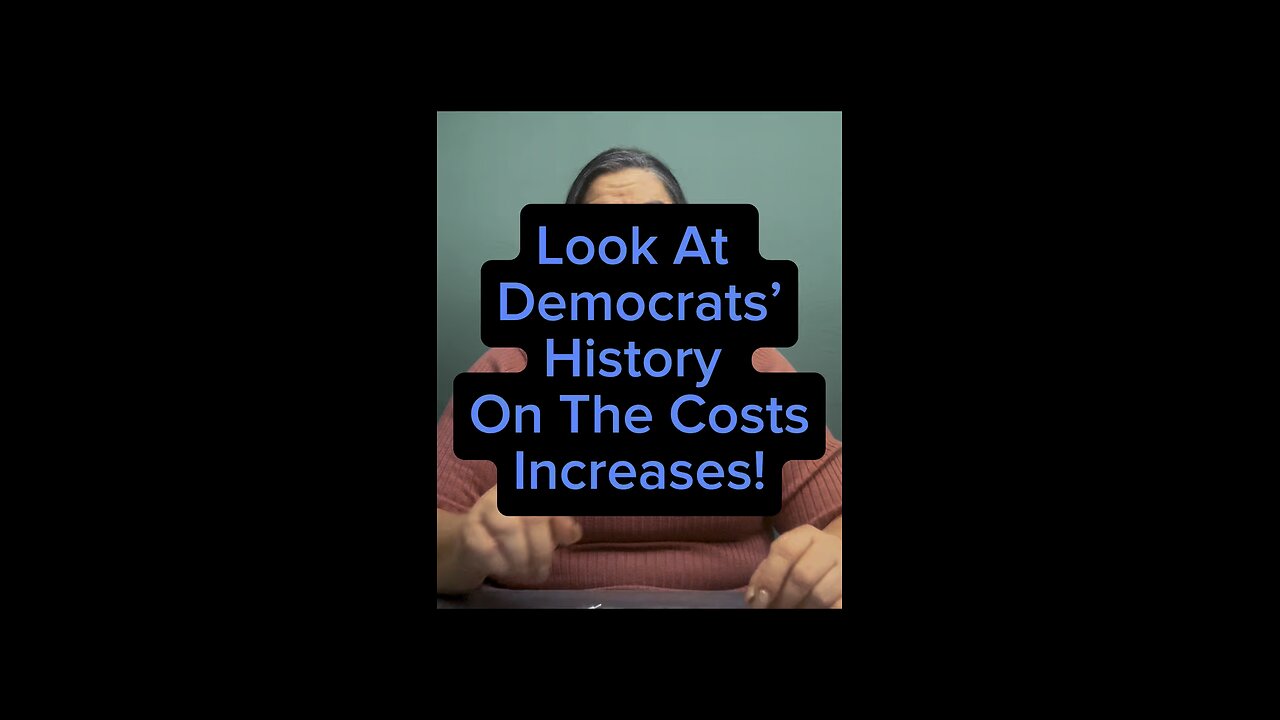 Democrats History On Increased Costs 🤦🏻‍♀️