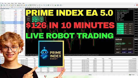 Forex Robot Made $126 In 10 Minutes Trading। Live Trading Profit। Best Trading Bot । Prime Index EA