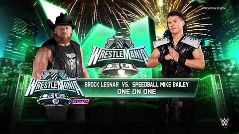 WWE 2k25 Brock Lesnar vs Speedball Mike Bailey