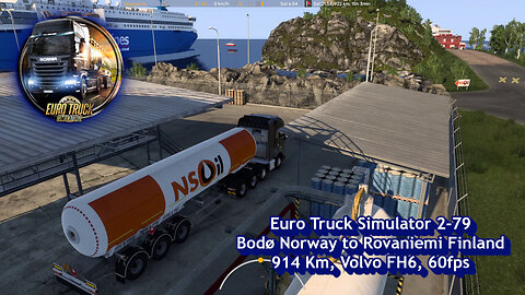 Euro Truck Simulator 2-79, Bodø Norway to Rovaniemi Finland, 914 Km, Volvo FH6, 60fps