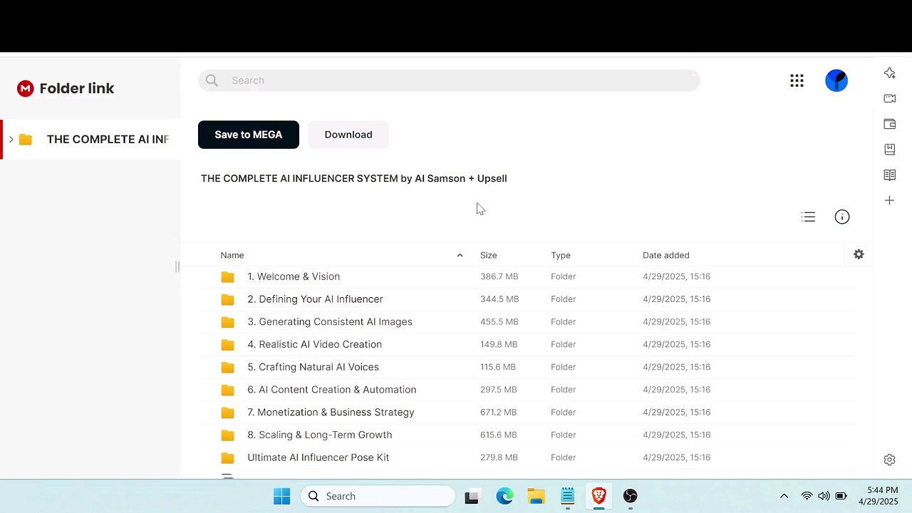 The Complete AI Influencer System - AI Samson + Upsell Download