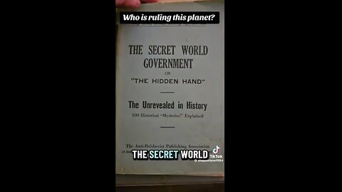 BOOK EXPOSING THE “HIDDEN HAND” CONTROLLING THE WORLD (1926)
