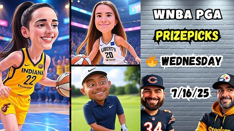 😈 PRIZEPICKS WNBA WEDNESDAY | 🏀 WNBA PLAYER PROPS | 🏌️‍♂️PGA PROPS | 🏀 WNBA Picks Today 7/16