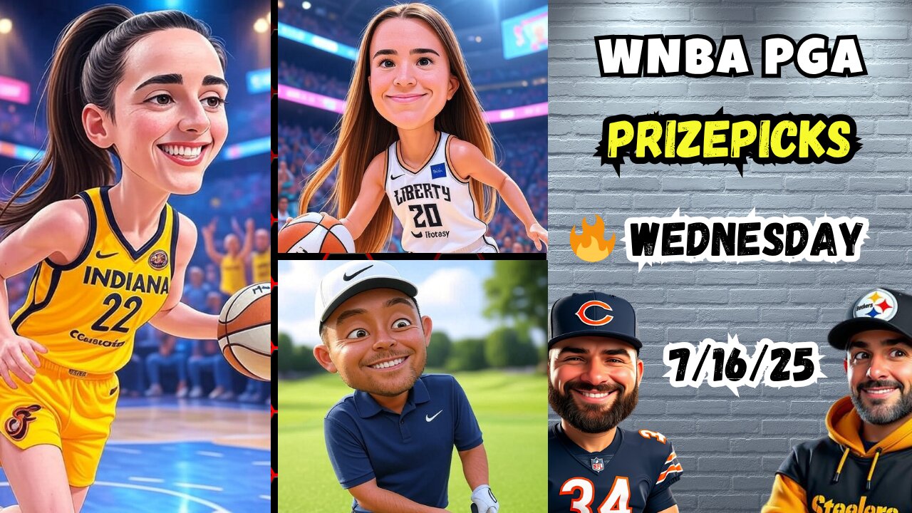 😈 PRIZEPICKS WNBA WEDNESDAY | 🏀 WNBA PLAYER PROPS | 🏌️♂️PGA PROPS | 🏀 WNBA Picks Today 7/16