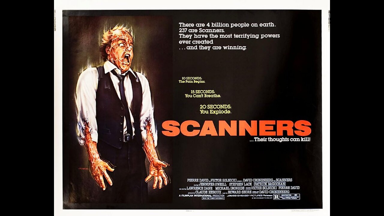 1981 David Cronenberg's SCANNERS on this week's Monstrous Movies