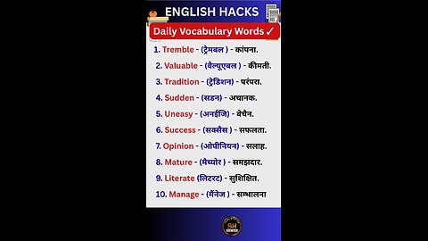 Daily use important vocabulary for day to day life uses #spokenenglish #vocabulary #shorts