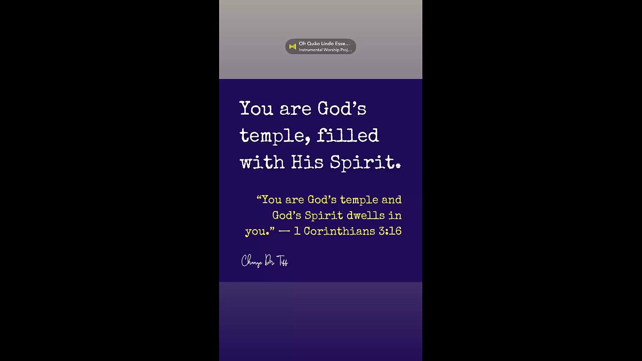 You carry God’s presence with you wherever you go.