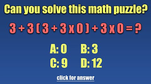 Do you know the answer to this math puzzle?