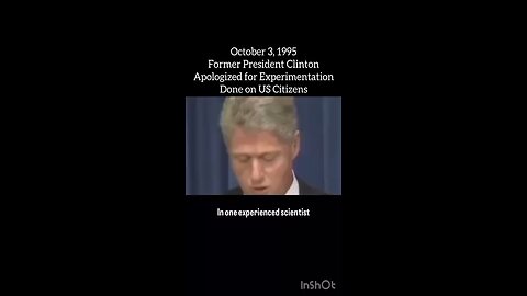 October3,1995, former President Bill Clinton issueda formal apology for unethicalmedical experiments