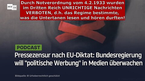 Pressezensur nach EU-Diktat