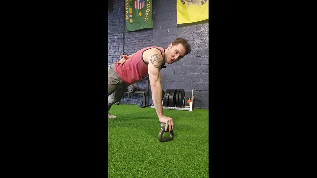 One are + One upside-down kettlebell
