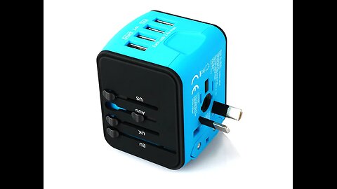 4-Port USB & Type-C Adapter for Travelers - Go To 170 Countries With Only One Adapter