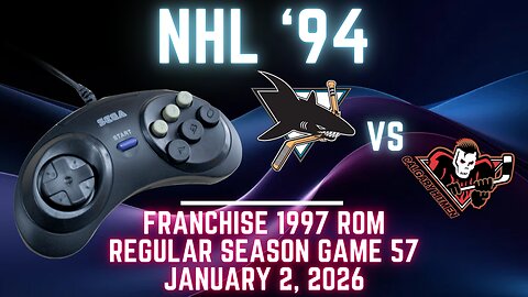 NHL '94 Franchise League (1997) - Sharks (Len) at Calgary Hitmen (Tecmo DPS) {Genesis} - Game 57