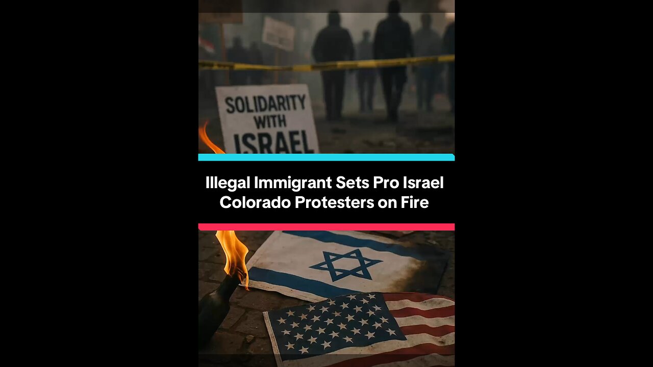 Illegal Migrant Sets Pro-Israel Protesters on Fire