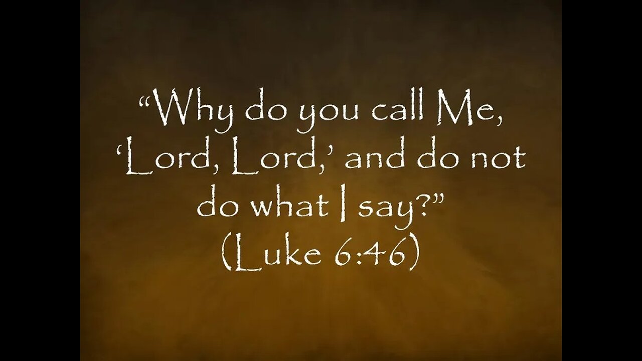 Why Do You Call Me Lord...?