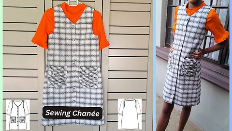 How to Sew a CHANEL inspired Tweed Kids Dress | Chanée Sewing Pattern + Step-by-Step Tutorial #sewing