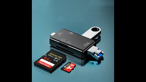 Portable Multifunction Memory Card Reader, for USB Flash Drive, SD & TF Card