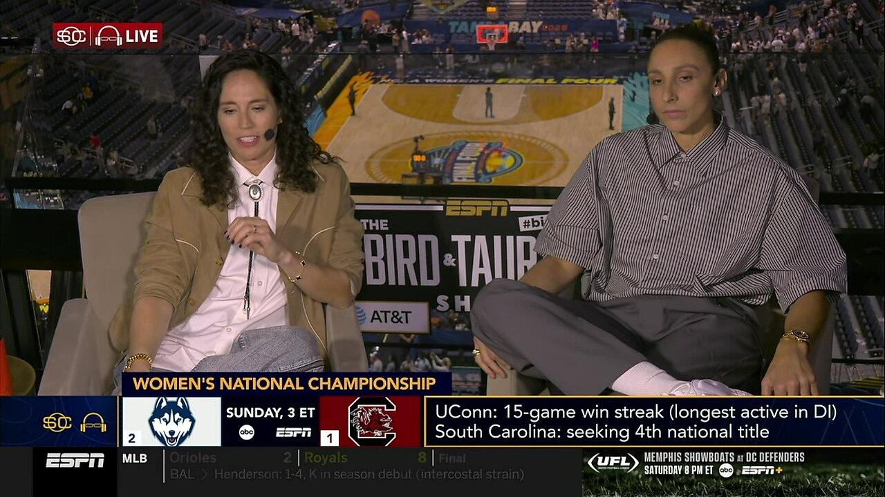 Sue Bird, Diana Taurasi interview after UConn Huskies reach National Championship | Final Four