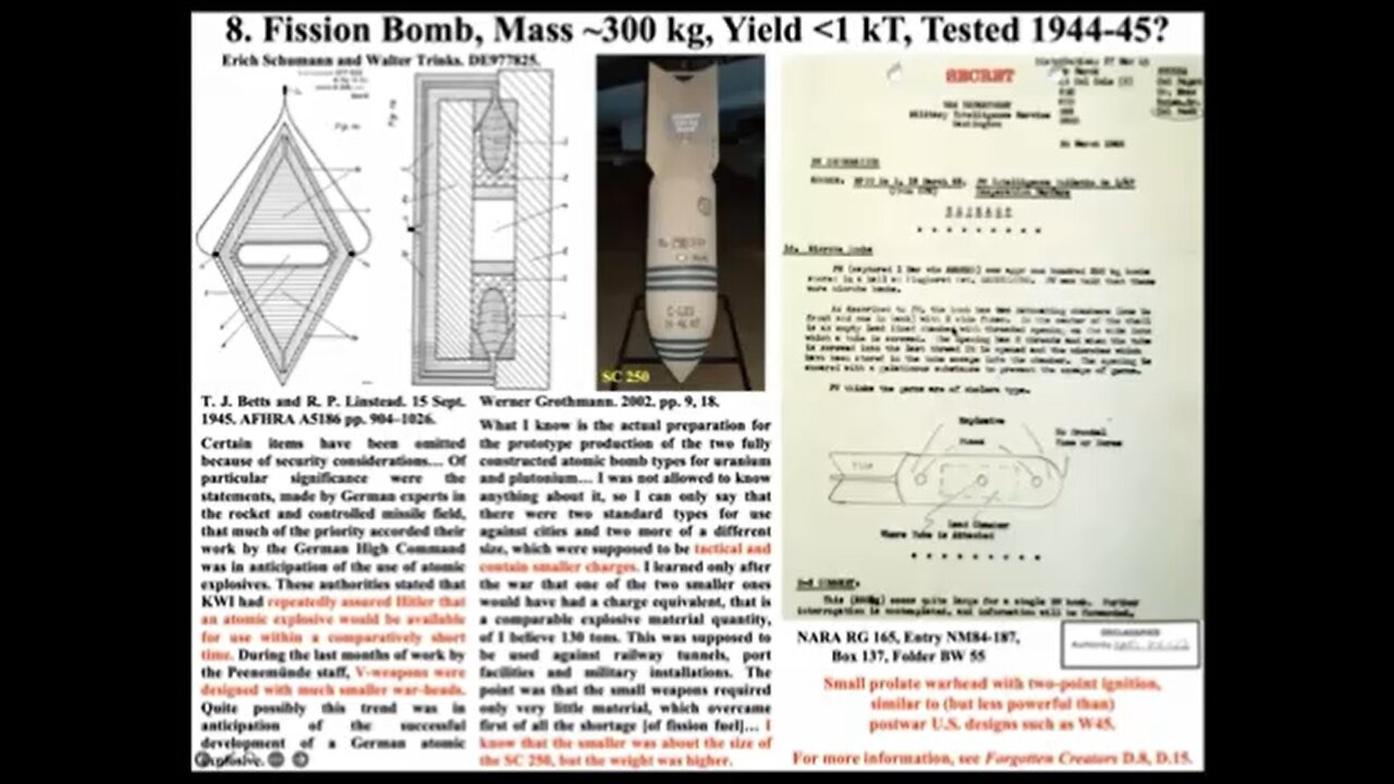 Nazi nuclear weapons development & testing, passed to US, Dr Todd Rider Hidden History 5-8 (2024-5)