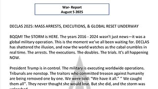 WAR REPORT - AUG 05 2025 - THIS IS THE GREAT AWAKENING