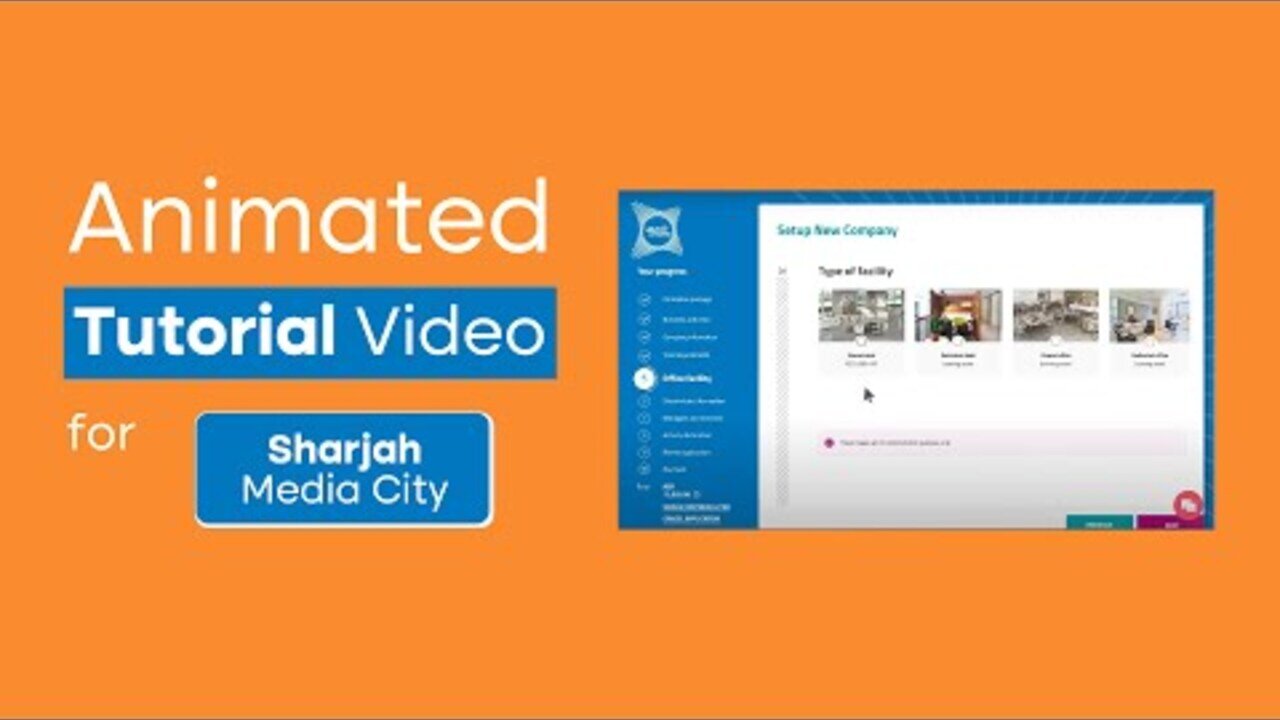 Sharjah Media City | Animated Portal Walkthrough Video | UI Motion Graphics Tutorial