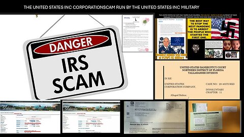 IRS SCAM RUN BY THE UNITED STATES INC MILITARY - HERE IS HOW THEY RIP YOU OFF AND YOU DONT KNOW IT