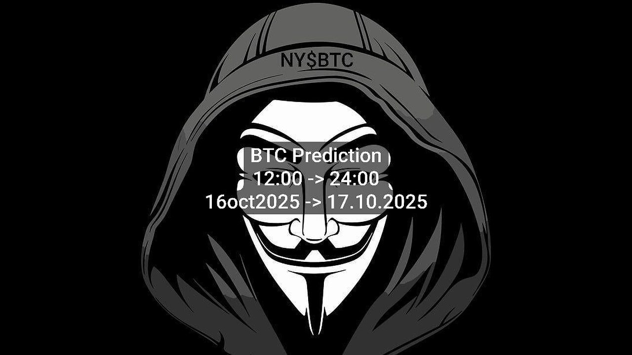 BTC #Prediction⬆️?⬇️? 16.Oct.2025(12:00->24:00) 16.10.2025->17oct2025 10월16일2025->10월17일2025