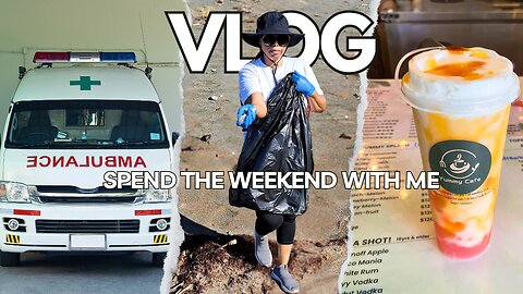 Ambulance Emergency + Beach Clean-Up + Bubble Tea + Workout + Errands