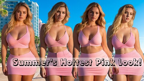 Summer Elegance: The Perfect Pink Two Piece for Curvy Women