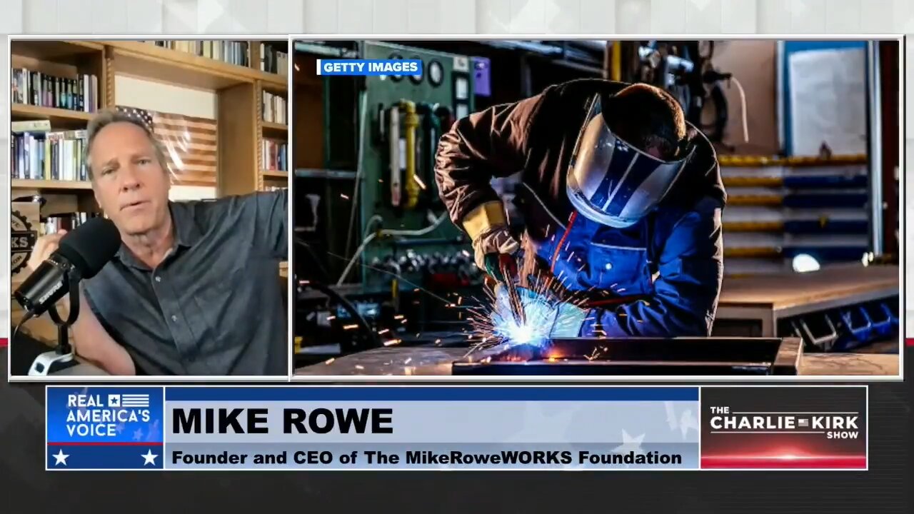 🛠️Charlie Kirk & Mike Rowe discuss the stigma on blue collar trades
