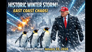 Clown Planet 23 January 2026: Penguins, DC Adnuts they use Direct Energy, Storm of History