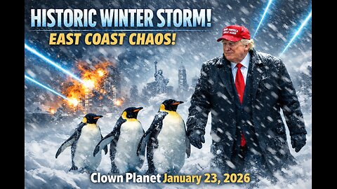 Clown Planet 23 January 2026: Penguins, DC Adnuts they use Direct Energy, Storm of History