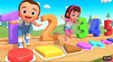 Learn Shapes & Numbers Wooden Slider Tumbling Toys Preschool Kids Learning 3D Educational Toddler