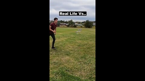 Real life versus AI parkour skills.