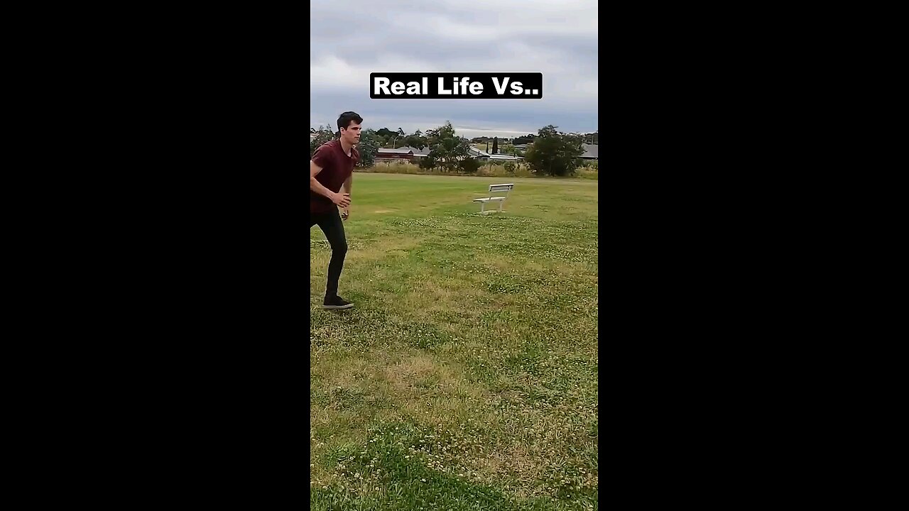 Real life versus AI parkour skills.