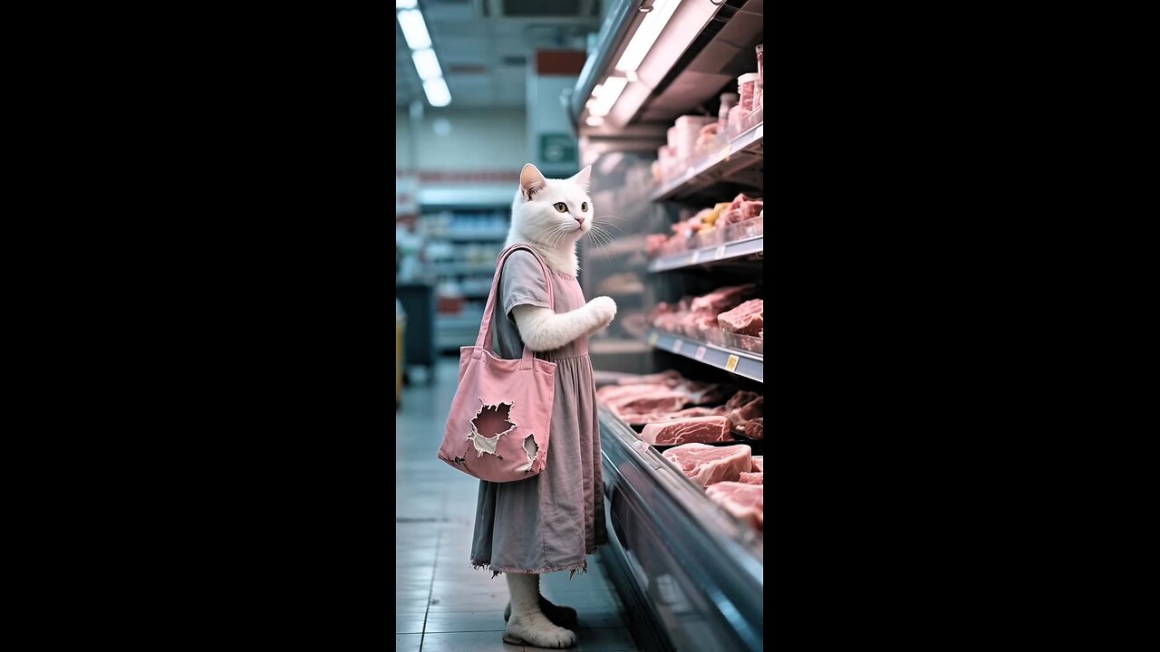 Cat Steals Meat and Gets Caught by Police